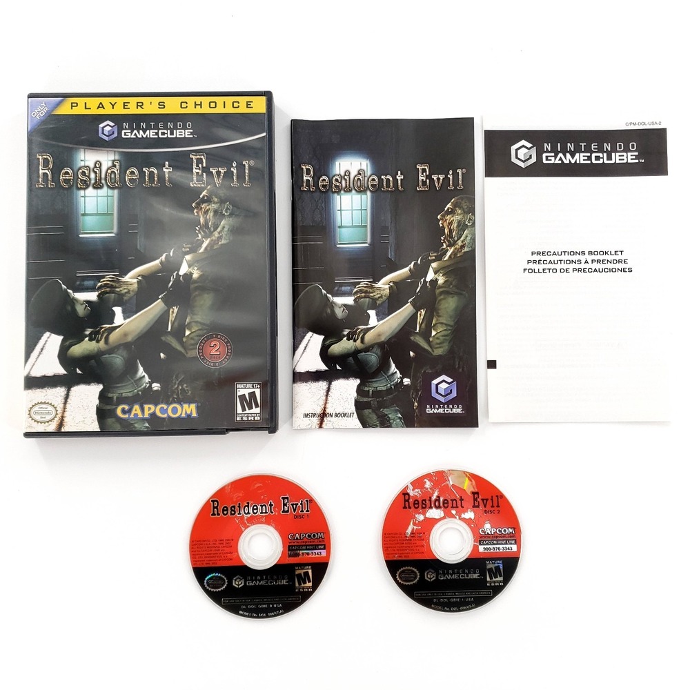 Resident Evil (Nintendo GameCube, 2002) Complete Excellent Discs Tested & Works